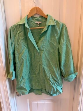 Hinson Wu Aileen 3/4 Sleeve Button Back Top